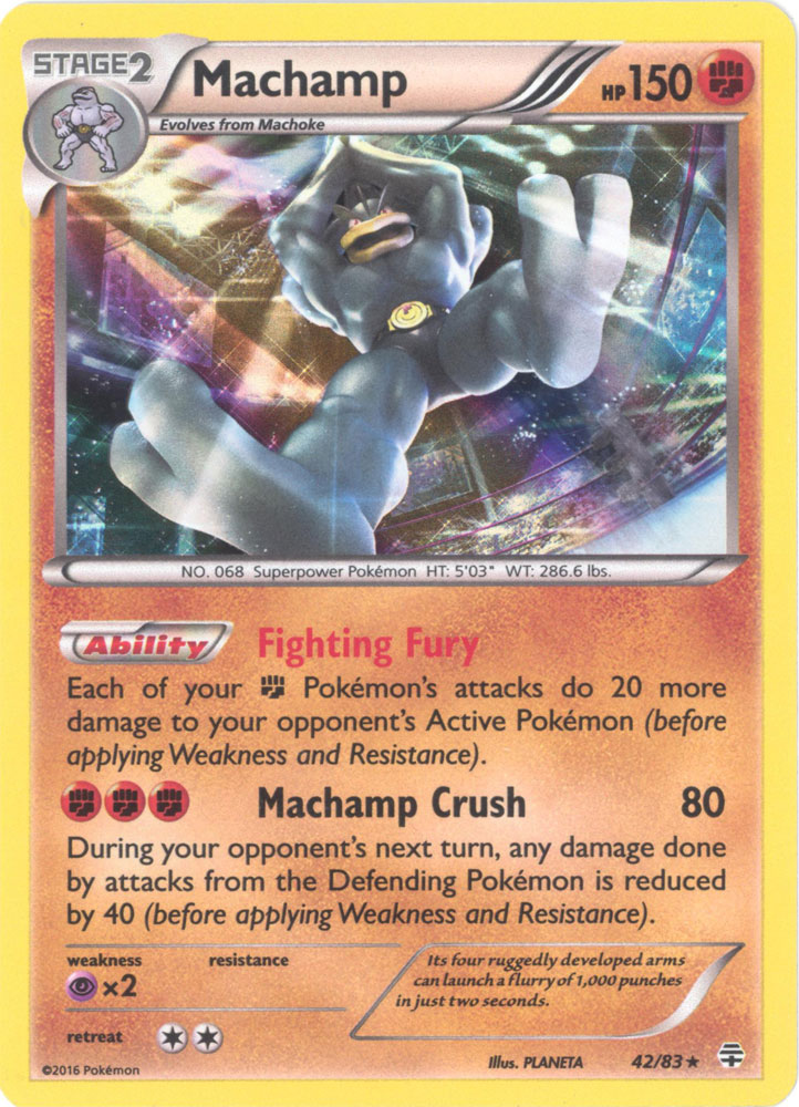 Pokemon Card - Generations 42/83 - MACHAMP (holo-foil)