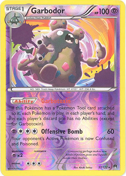 Pokemon Card - XY: BREAKpoint 57/122 - GARBODOR (reverse holo)