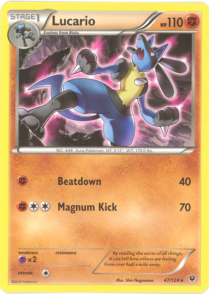  Pokemon - Lucario (63/124) - XY Fates Collide - Holo : Toys &  Games