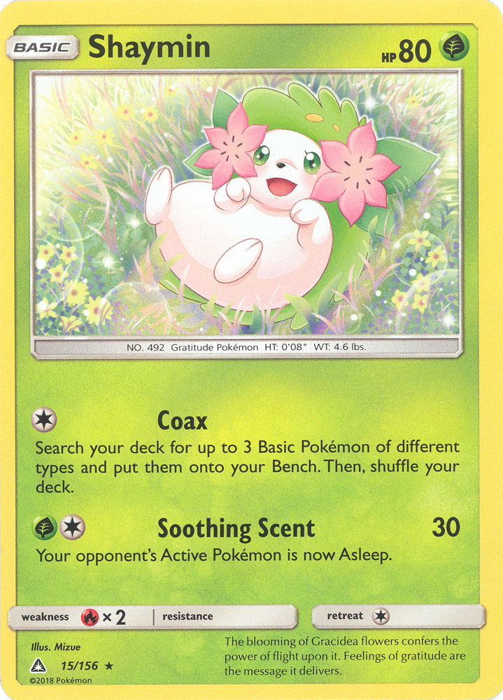 Pokemon Card - S&M: Ultra Prism 15/156 - SHAYMIN (holo-foil)