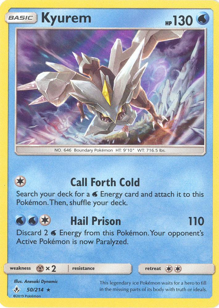 Pokemon Card - S&M: Unbroken Bonds 50/214 - KYUREM (holo-foil)