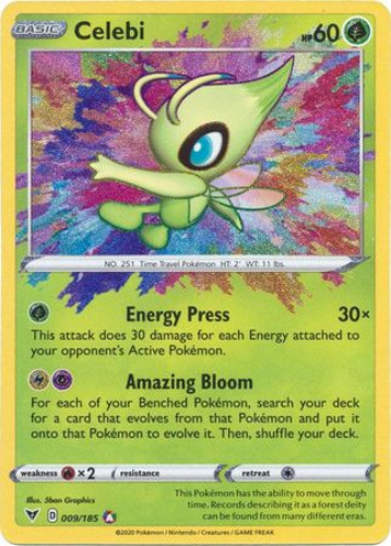 Pokemon Card Vivid Voltage 009 185 Celebi Amazing Rare Holo toystore Com Toys Plush Trading Cards Action Figures Games Online Retail Store Shop Sale