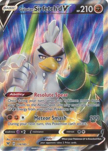 Pokemon Evolution Set - Galarian Sirfetch'd 98/189 - Darkness Ablaze Sword  & Shield - Rare Card Lot