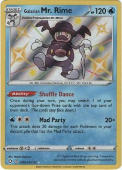 Pokemon Card - Shining Fates SV021/SV122 - GALARIAN MR. RIME (shiny holo rare)