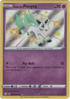 Pokemon Card - Shining Fates SV047/SV122 - GALARIAN PONYTA (shiny holo rare)