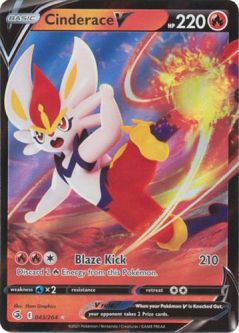 Pokemon Card - S&S: Fusion Strike 043/264 - CINDERACE V (holo-foil)