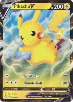 Pokemon Card - S&S: Fusion Strike 086/264 - PIKACHU V (holo-foil)