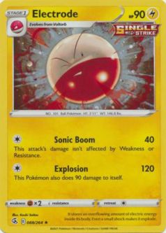 Pokemon Card - S&S: Fusion Strike 088/264 - ELECTRODE (ALTERNATE holo-foil)