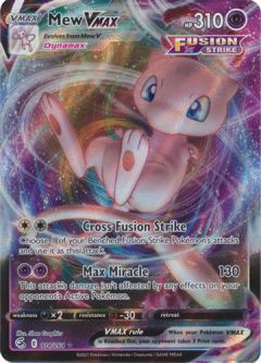 Pokemon Card - S&S: Fusion Strike 114/264 - MEW VMAX (holo-foil)