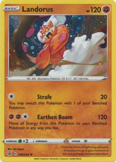 Pokemon Card - S&S: Fusion Strike 148/264 - LANDORUS (ALTERNATE holo-foil)