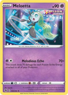 Pokemon Card - S&S: Fusion Strike 124/264 - MELOETTA (rare)