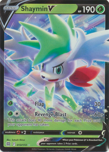 Pokemon Card - S&S: Brilliant Stars 013/172 - SHAYMIN V (holo-foil ...