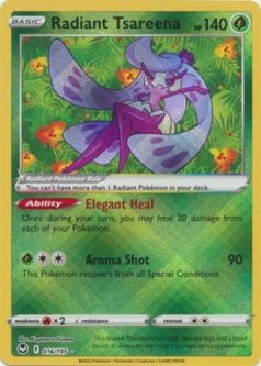 Pokemon Card - S&S: Silver Tempest 016/195 - RADIANT TSAREENA (holo-foil)