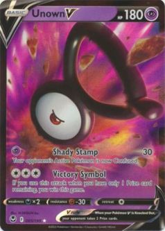 Pokemon Card - S&S: Silver Tempest 065/195 - UNOWN V (holo-foil)