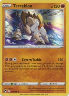 Pokemon Card - S&S: Silver Tempest 097/195 - TERRAKION (holo-foil)