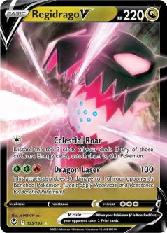 Pokemon Card - S&S: Silver Tempest  135/195 - REGIDRAGO V (ultra rare)