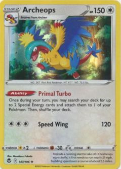 Pokemon Card - S&S: Silver Tempest 147/195 - ARCHEOPS (holo-foil)