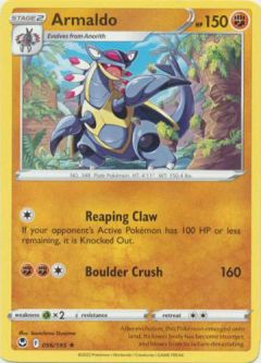 Pokemon Card - S&S: Silver Tempest 096/195 - ARMALDO (rare)