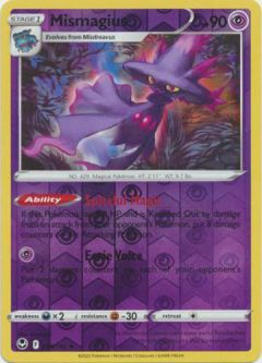 Pokemon Card - S&S: Silver Tempest 064/195 - MISMAGIUS (reverse holo)