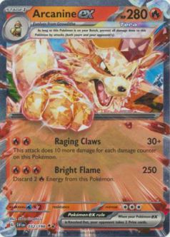 Pokemon Card - Scarlet & Violet 032/198 - ARCANINE EX (double rare holo-foil)