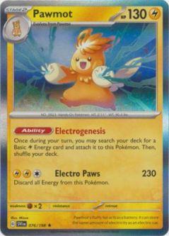 Pokemon Card - Scarlet & Violet 076/198 - PAWMOT (holo-foil)