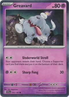 Pokemon Card - Scarlet & Violet 105/198 - GREAVARD (holo-foil promo)