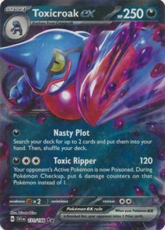 Pokemon Card - Scarlet & Violet 131/198 - TOXICROAK EX (double rare holo-foil)