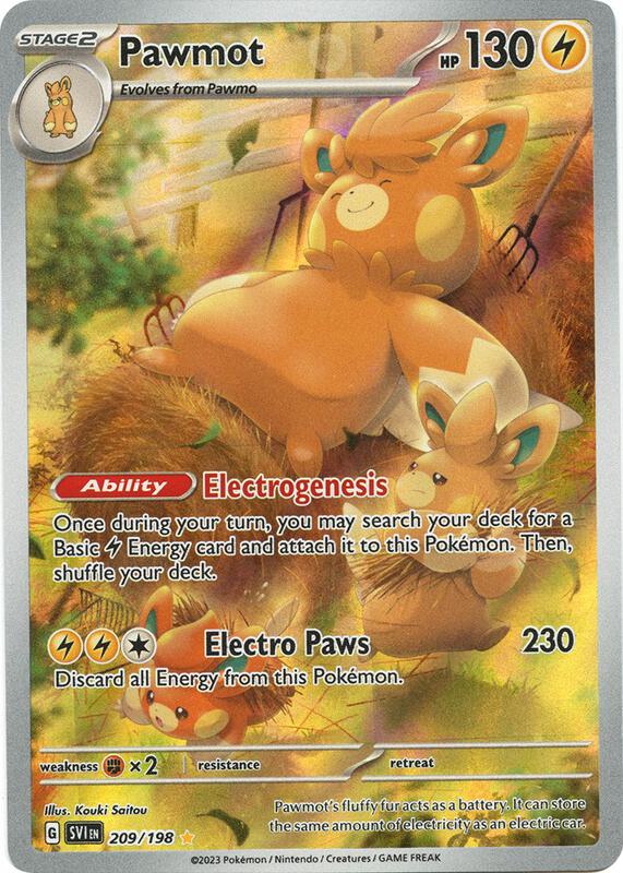 Pokemon Card - Scarlet & Violet 209/198 - PAWMOT (Illustration Rare)