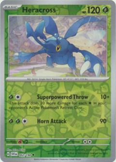 Pokemon Card - Scarlet & Violet 002/198 - HERACROSS (reverse holo)