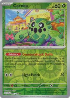 Pokemon Card - Scarlet & Violet 005/198 - CACNEA (reverse holo)