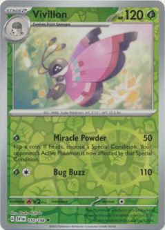 Pokemon Card - Scarlet & Violet 010/198 - VIVILLON (reverse holo)