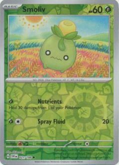 Pokemon Card - Scarlet & Violet 021/198 - SMOLIV (reverse holo)