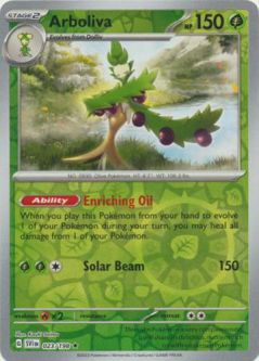 Pokemon Card - Scarlet & Violet 023/198 - ARBOLIVA (reverse holo)