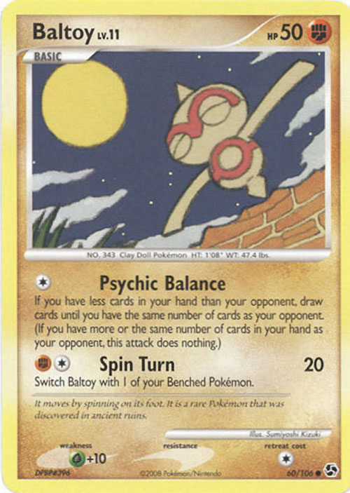 Pokemon Card - Great Encounters 60/106 - BALTOY Lv. 11 (common ...