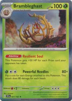 Pokemon Card - S&V: Temporal Forces 021/162 - BRAMBLEGHAST (holo-foil)