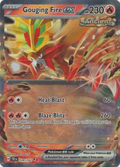 Pokemon Card - S&V: Temporal Forces 038/162 - GOUGING FIRE EX (double rare holo-foil)