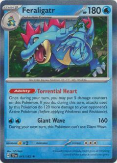 Pokemon Card - S&V: Temporal Forces 041/162 - FERALIGATR (holo-foil)