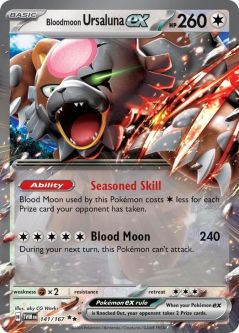 Pokemon Card - S&V: Twilight Masquerade 141/167 - BLOODMOON URSALUNA EX (double rare)