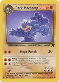 Pokemon Card - Team Rocket 27/82 - DARK MACHAMP (rare)