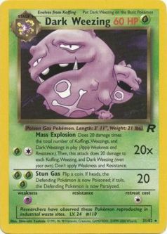 Pokemon Card - Team Rocket 31/82 - DARK WEEZING (rare)