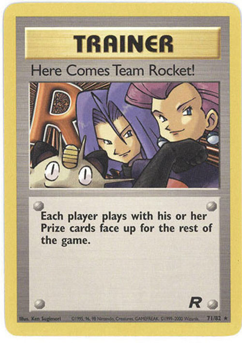 Pokemon Card - Team Rocket 71/82 - HERE COMES TEAM ROCKET (rare)