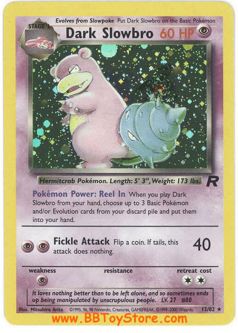Pokemon Card - Team Rocket 12/82 - DARK SLOWBRO (holo-foil) *Played*