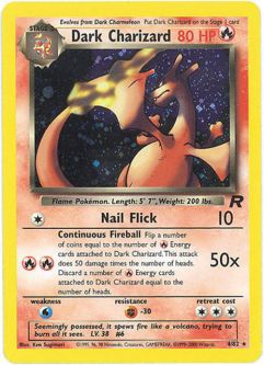 Pokemon Card - Team Rocket 4/82 - DARK CHARIZARD (holo-foil)