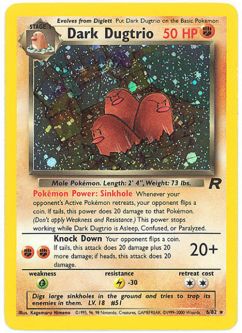 Pokemon Card - Team Rocket 6/82 - DARK DUGTRIO (holo-foil)