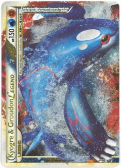 Pokemon Card - HS: Undaunted 87/90 - KYOGRE & GROUDON LEGEND (Top) (holo-foil)