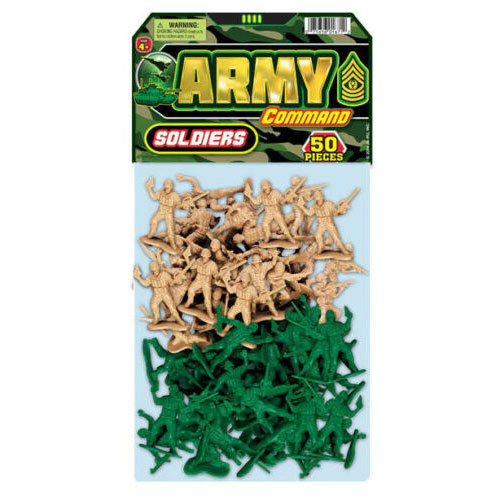 bag of toy army soldiers