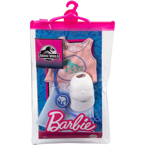 Mattel Barbie Doll Fashion Pack- JURASSIC WORLD PACK #5 (White Hat ...