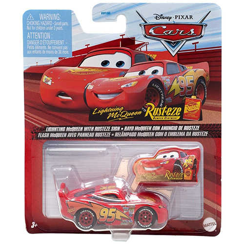 Mattel - Disney Pixar's Cars - LIGHTNING MCQUEEN w/ Sign (Funny Flashbacks) GCC81