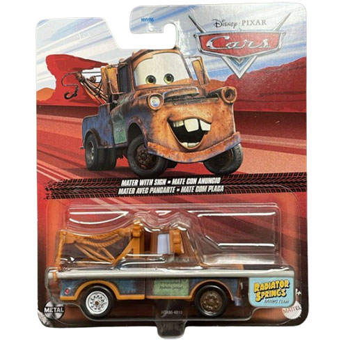 Mattel - Disney Pixar's Cars Die-Cast Vehicle Toy - MATER WITH SIGN ...