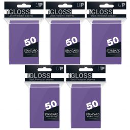 Trading Card Supplies - Ultra Pro DECK PROTECTORS - PURPLE (Lot of 5 - 250 Sleeves Total)(Standard)